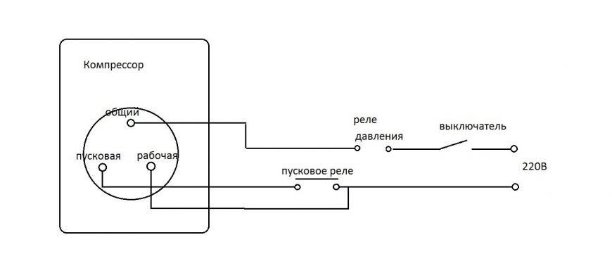 Подключение компрессора к аккумулятору