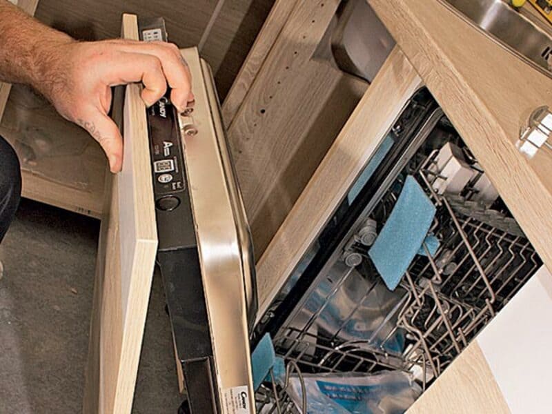 Как установить фасад на посудомоечную машину